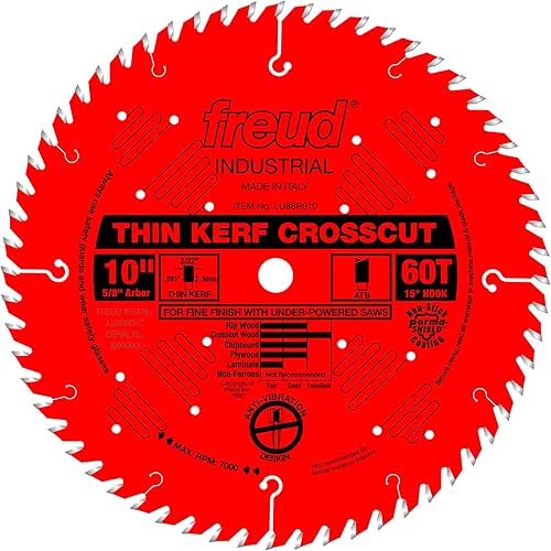 Freud LU88R010: 10" Thin Kerf Fine Finish Crosscut Blade