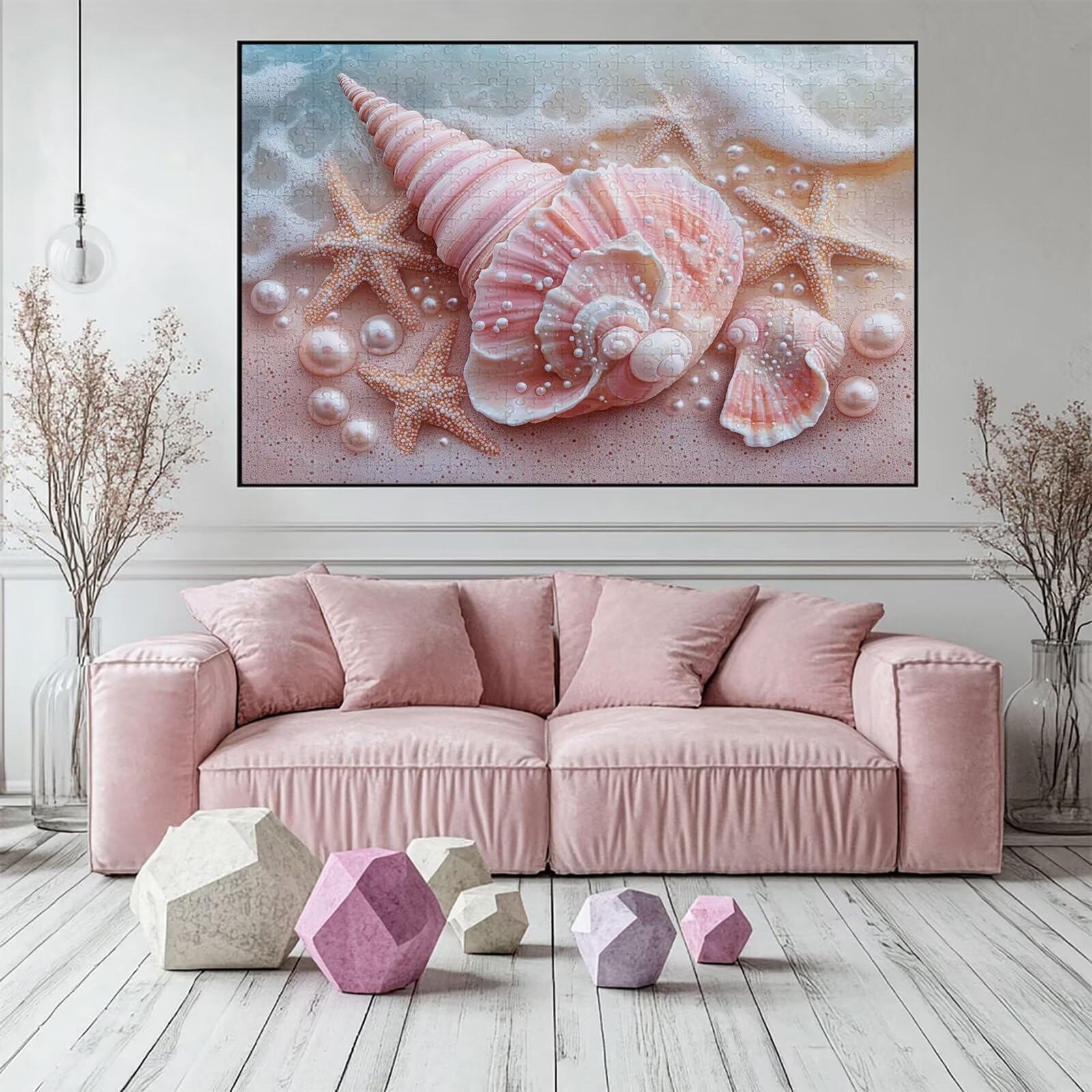 Puzzle 4000 elementów plaża puzzle dla dorosłych muszla 141 x 87 cm unikalne rzemiosło klasyczne 3D drewniana układanka do rodzinnych gier aktywnych, układanka do samodzielnego wykonania nawet do