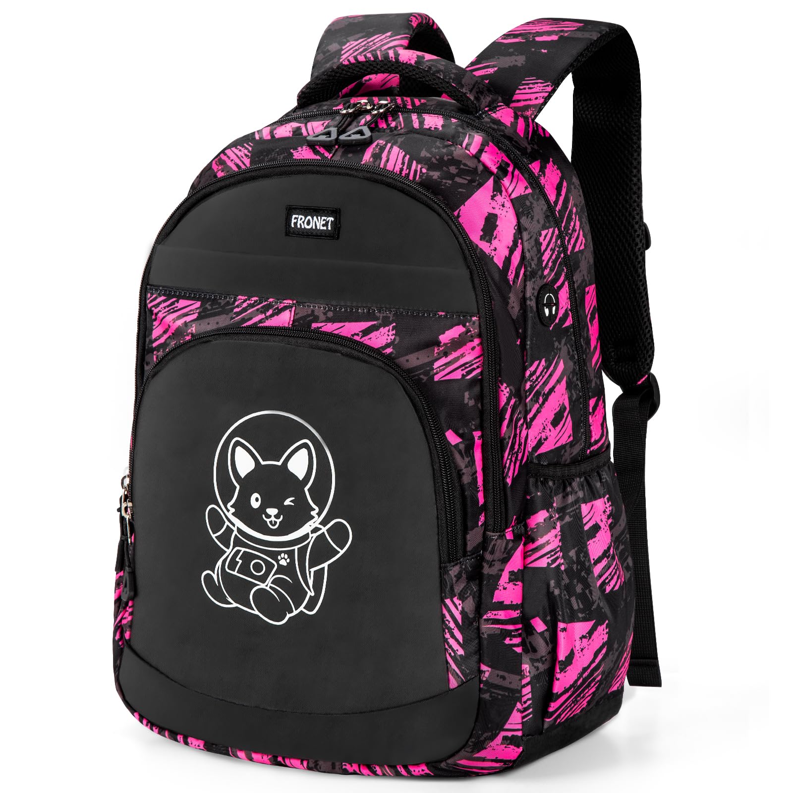 FRONET Rucksack für Teenager und Mädchen, Unisex-Büchertaschen für College-Studenten der Mittelstufe