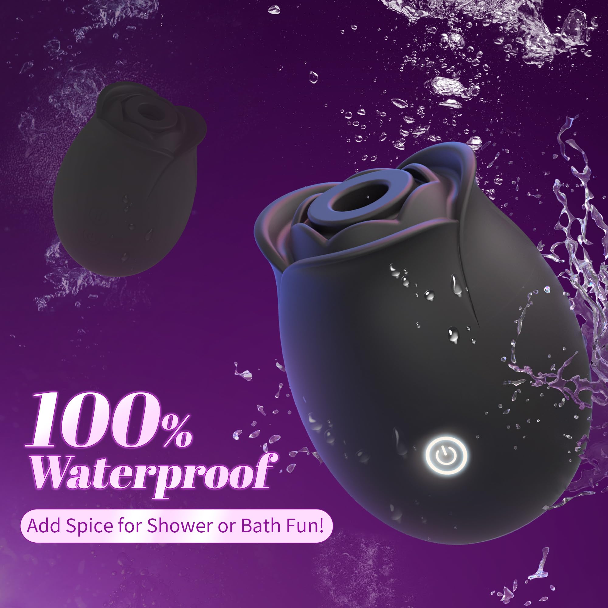 Rose Sex Toy Dildo Vibrator - Rose Toy Adult Toys Sucking Vibrator Nipple Sucker (): Blackrose