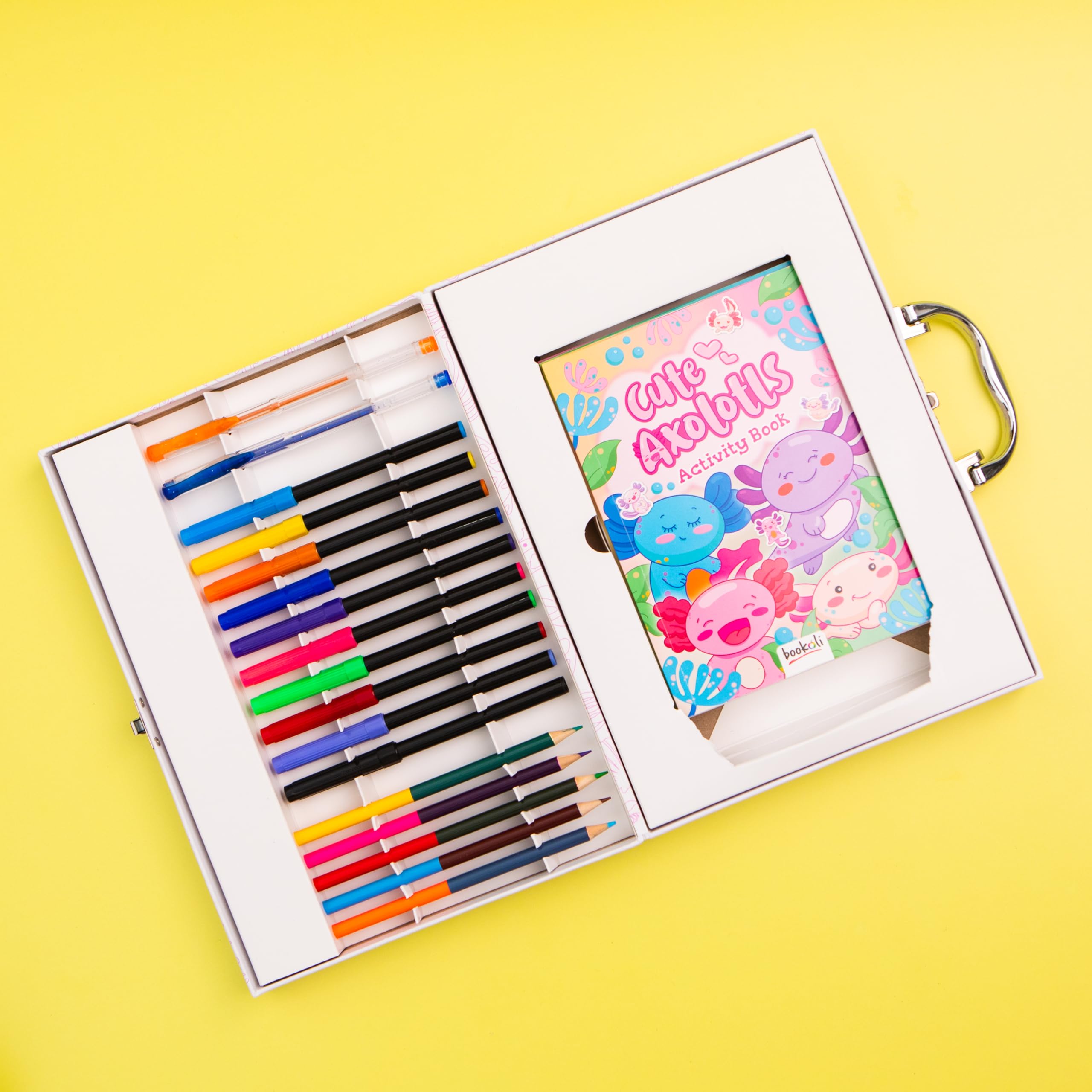 Bookoli, Cute Axolotl Activity Case, Fun Activity Set for Kids, Gift for Kids Aged 6 to 9 Years - Image 3