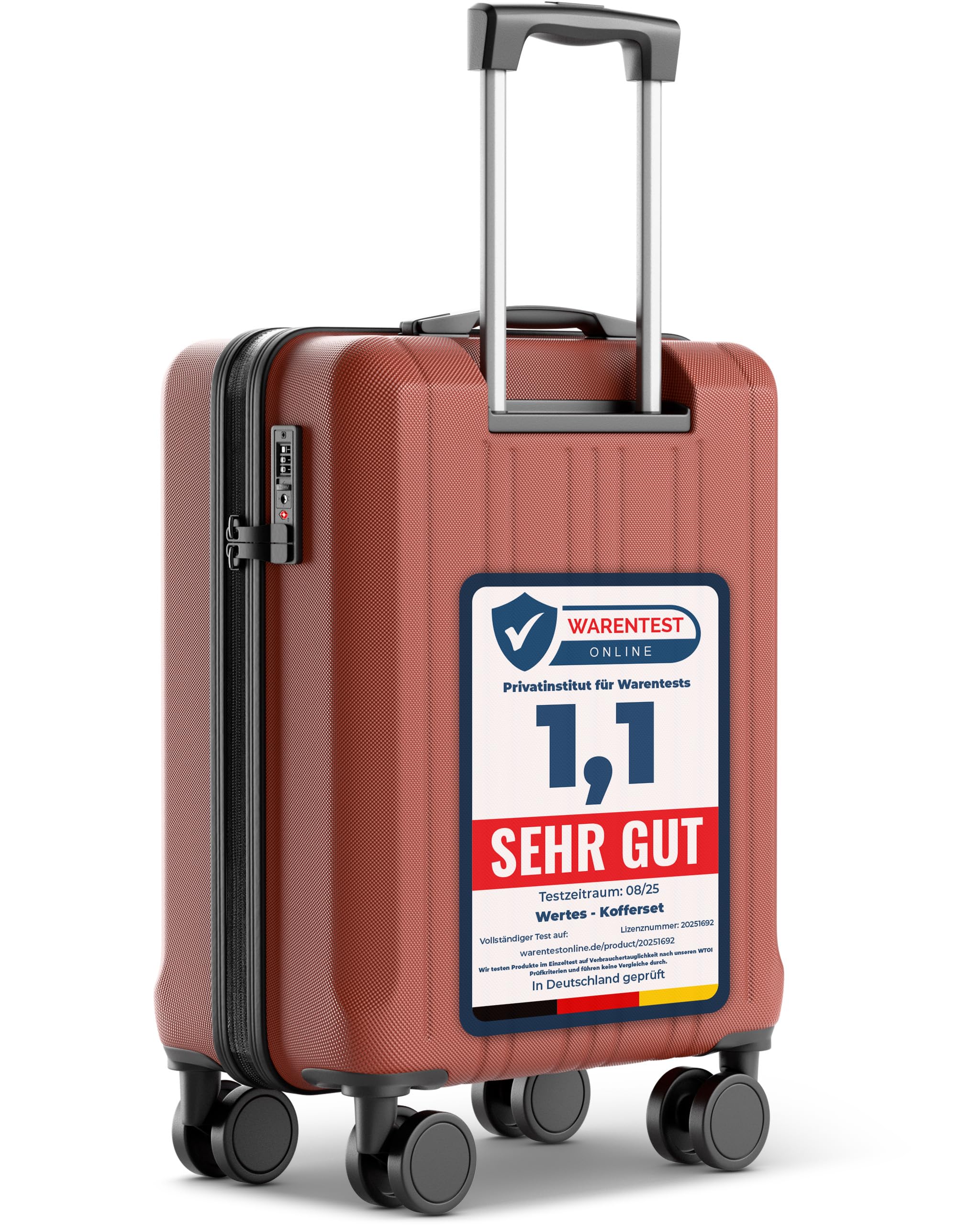 Wertes Handgepäck Koffer 55x40x20cm - 36L - TSA Schloss - Kabinenkoffer mit Dopperollen, Reisekoffer, Handgepäck Trolley