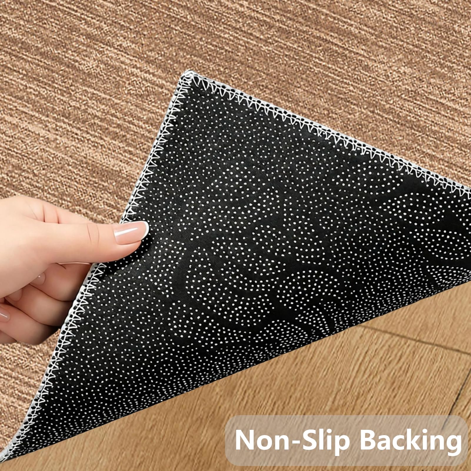 Läufer Teppich Flur 90 x 200 cm Küchenteppich Waschbar Rutschfest Bettvorleger Teppichläufe Küchenläufer Teppich Küche für Durch das Waschbecken Schlafzimmer Wohnzimmer Esszimmer Eingangsbereich