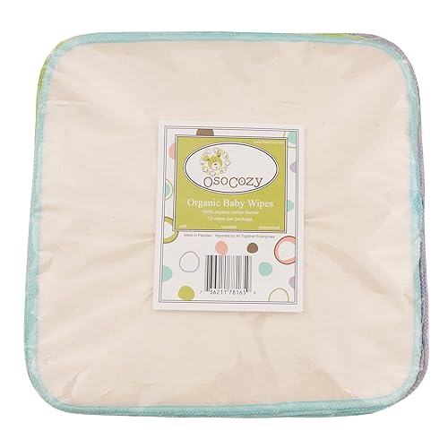 Miniatura 3 de OsoCozy Toallitas de tela de franela orgánica para bebés, reutilizables y lavables, ahorran dinero. 100% algodón orgánico sin blanquear. Costuras