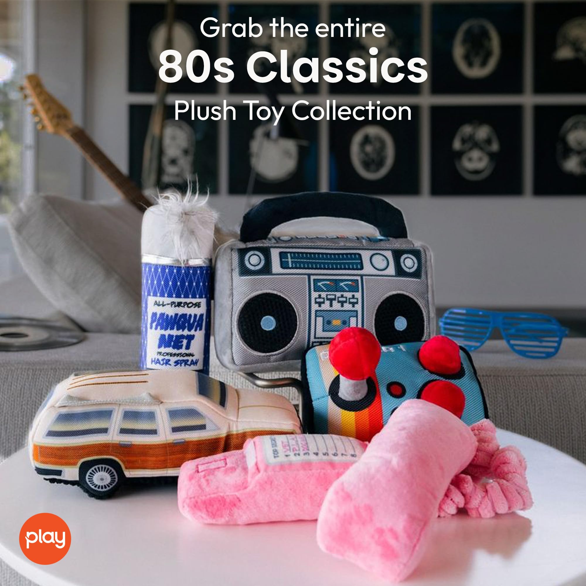 Pet Supplies : P.L.A.Y. Cute Plush Dog Toys - 1980s Classics