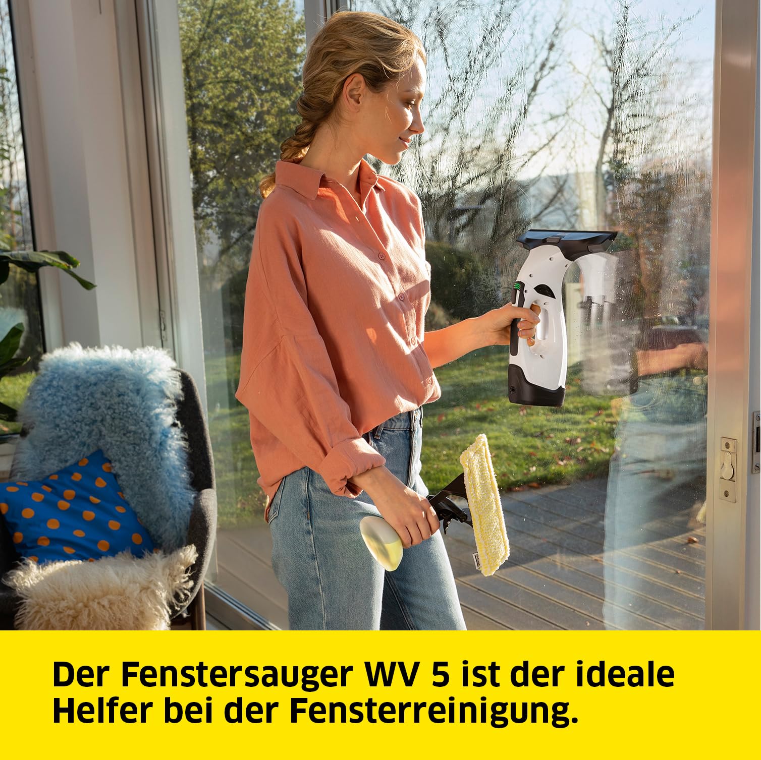Kärcher Fenstersauger WV 5 Plus N Battery, mit zusätzlichem Akku & Verlängerungsset