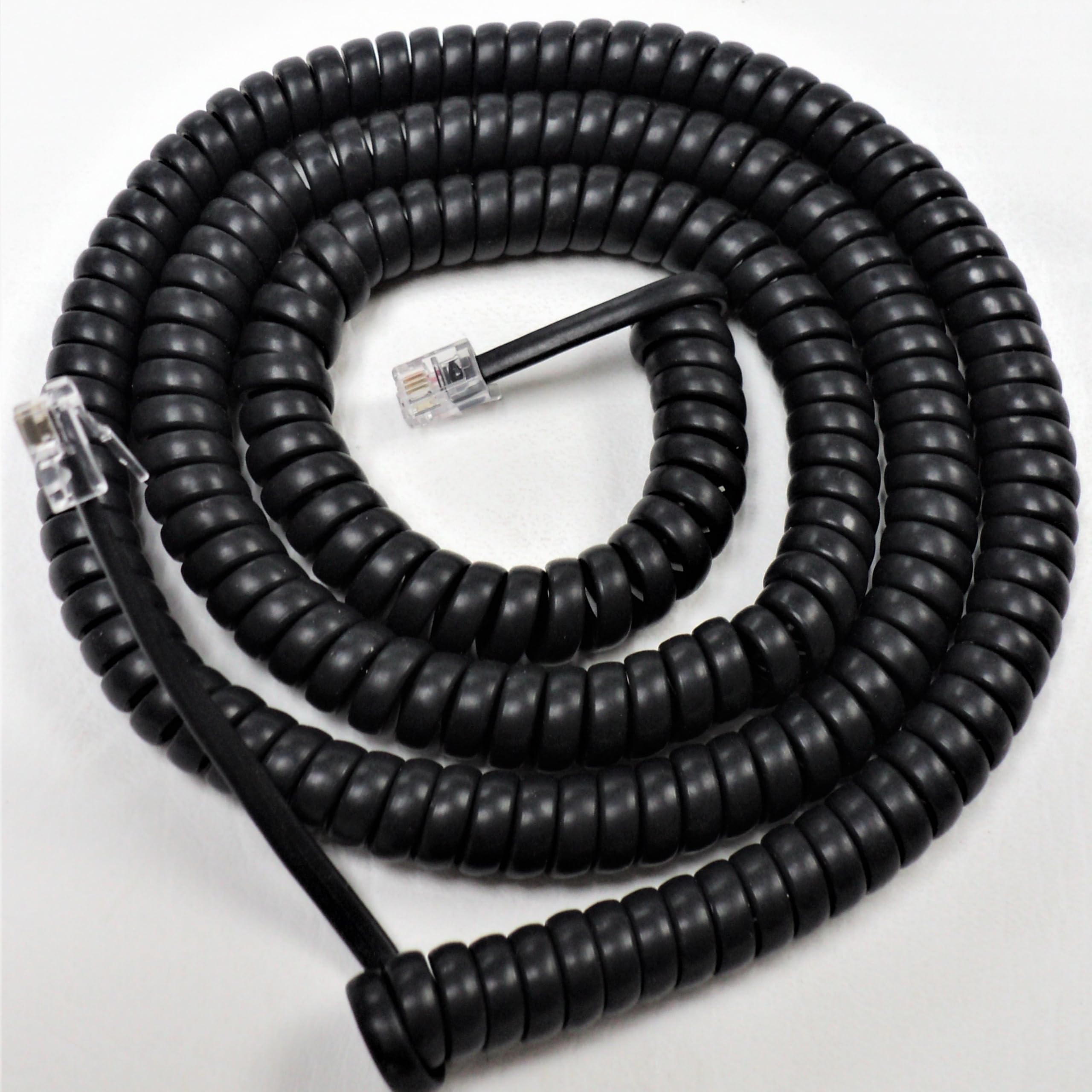 Black 25 Ft Long Handset Cord Compatible with Panasonic KX DT321 DT333 DT343 DT346 NT136 NT321 NT333 NT343 NT346 NT366 Phone B DT300 NT300 Series