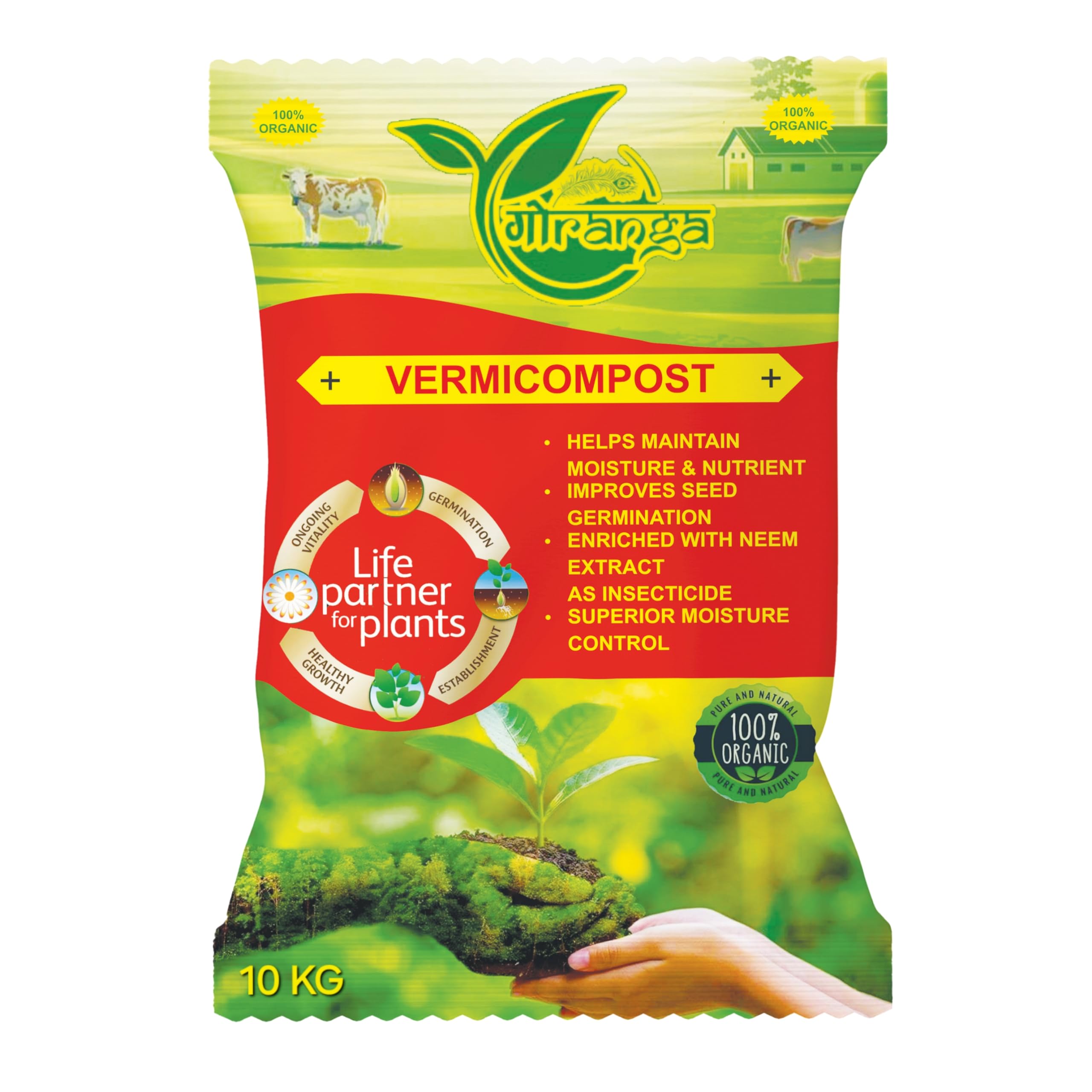 Gauranga Organic Neem Rich Vermicompost Fertilizer Manure For Plants (10) (B0CXJBB2DW) Amazon Price History, Amazon Price Tracker