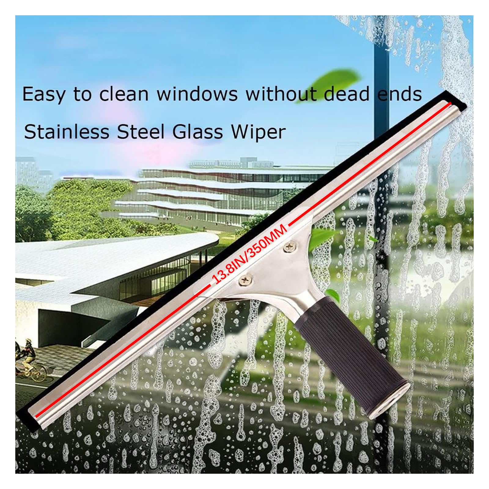 Limpiador de Ventanas telescópico, Cepillo telescópico Extensible de Alta Gama para Paneles solares de Invernadero, Kit Alimentado por Manguera para Limpieza de Paneles
