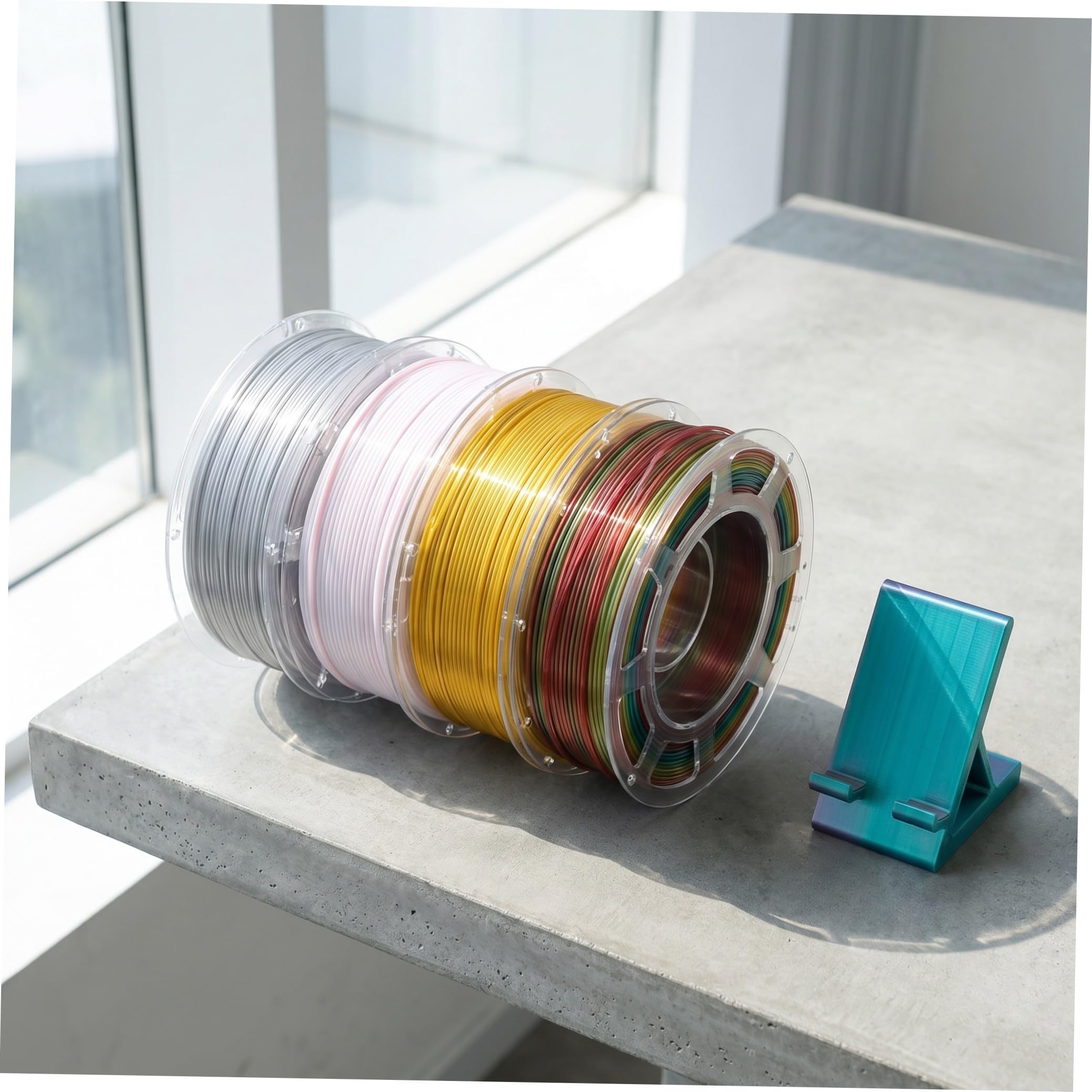 6 Rollen Transparente Pla 3d-druck Filamentspule 200g, 6 Rollen