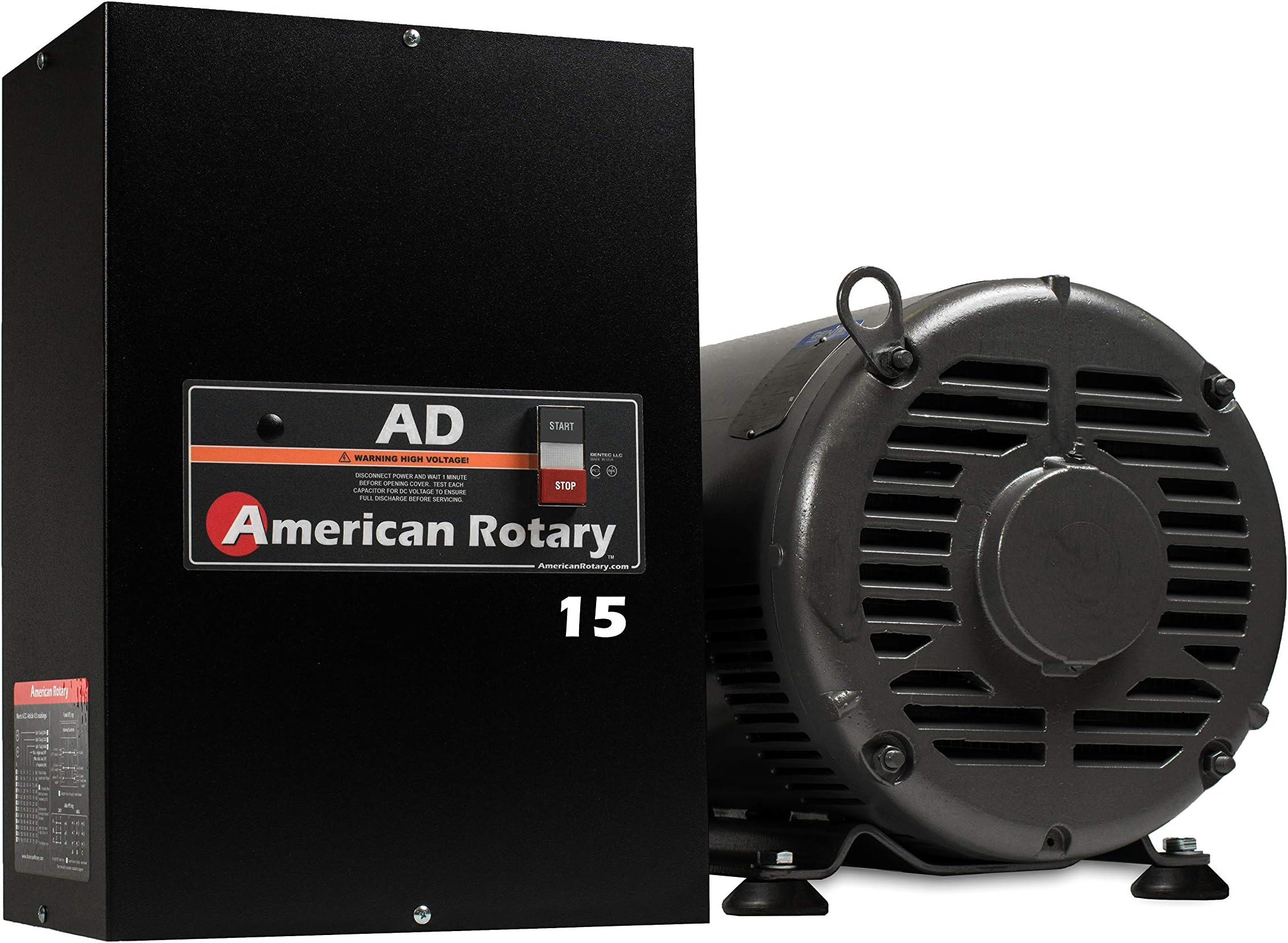 Rotary Phase Converter AD15 – 15 HP Digital Controls Heavy Duty HD CNC |Can Start up to a 7.5Hp / 21 Amp 208-240v Load
