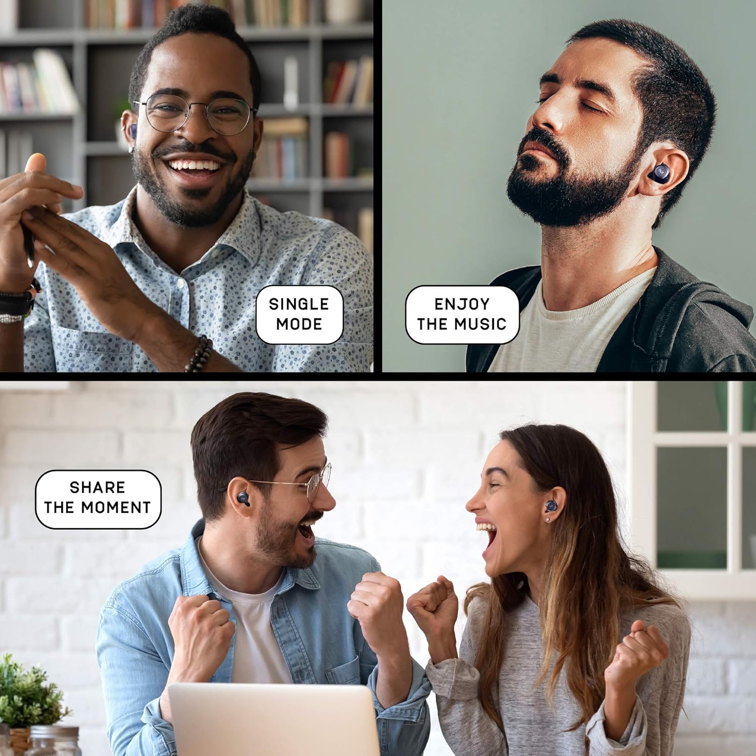 iJoy Gravity TWS Earbuds usage modes