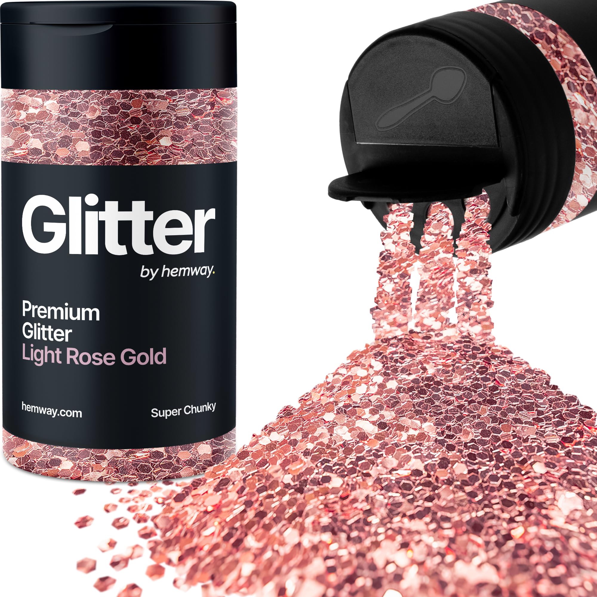 Champagne Gold Glitter Shaker, 130g Ultrafine Glitter, Crafts 1/128" Metallic Flake Champagne Gold Sequins, Resin & Epoxy Crafts, Decorating, Halloween, Christmas Nail, Face, Hemway — view 280