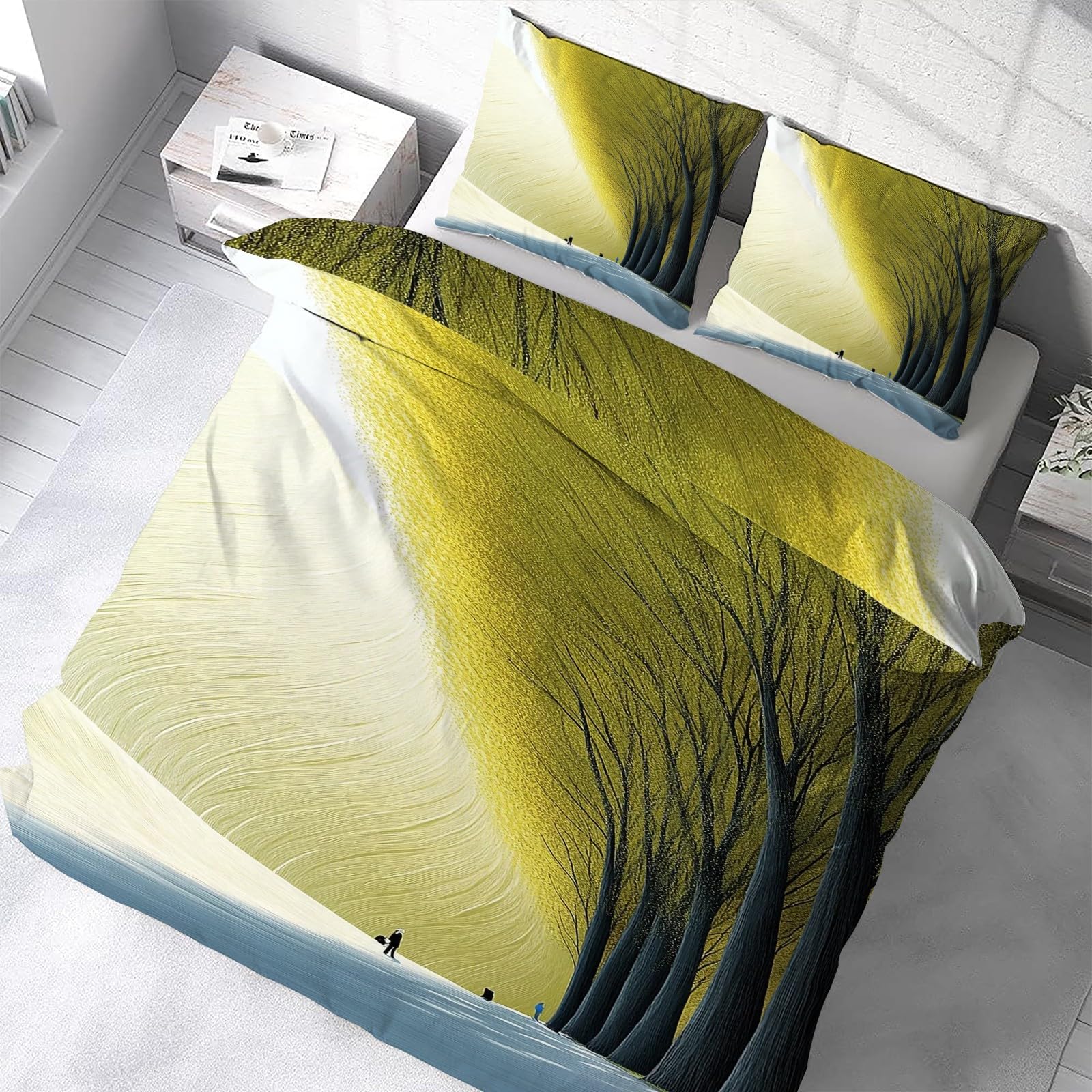 Housse de Couette 220x240 Confortable avec Finitions Premium