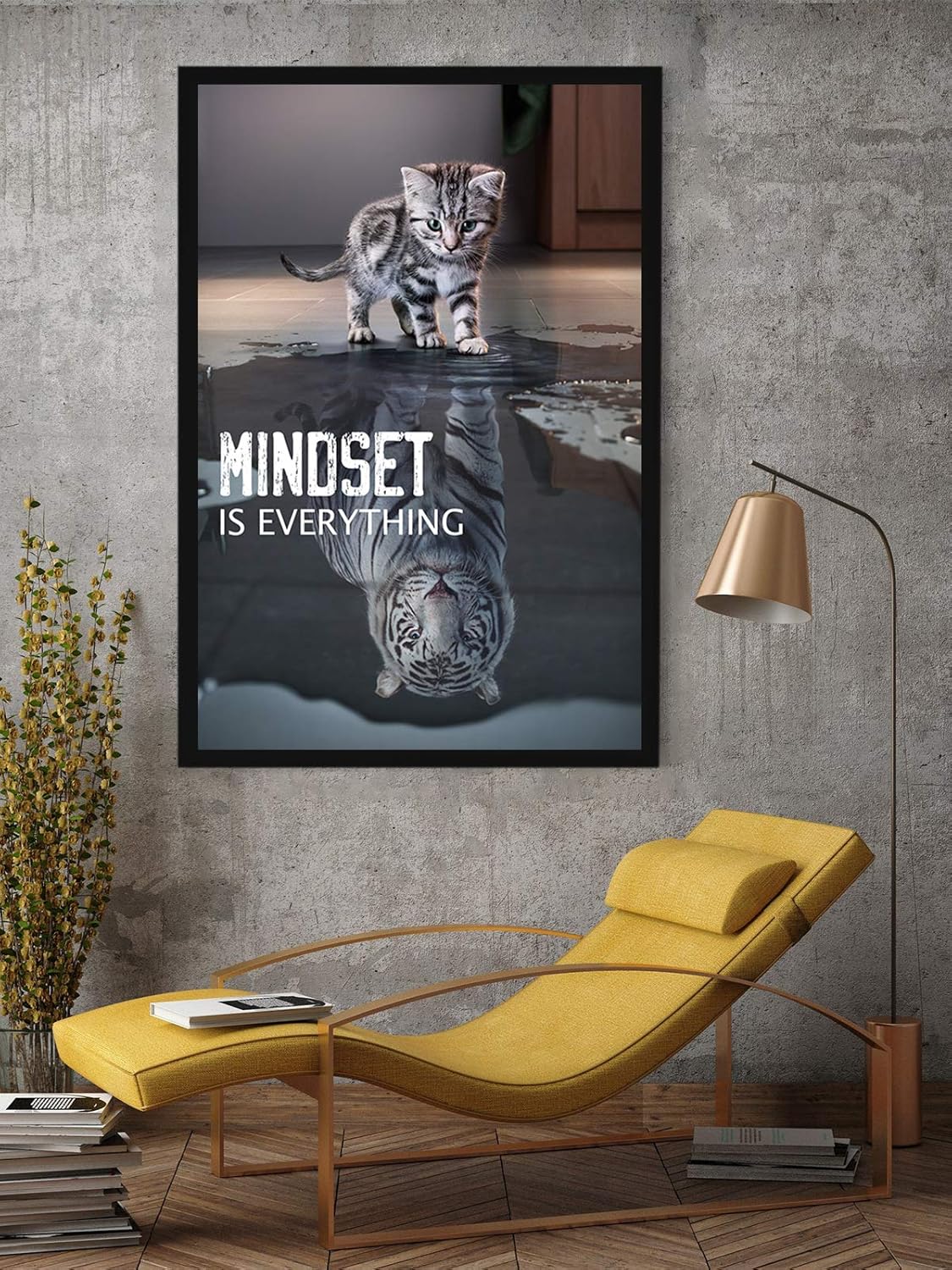 Buy Mindset is Everything Poster Art Funny Cat Illustration