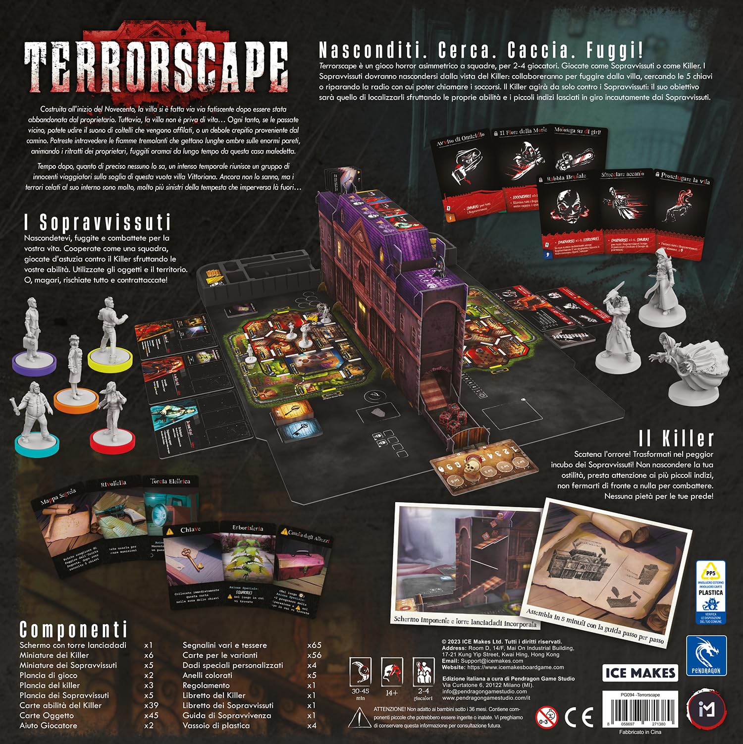 Pendragon - Terrorscape - Edizione italiana - Gioco da tavolo, Età 14+,2-4 Giocatori
