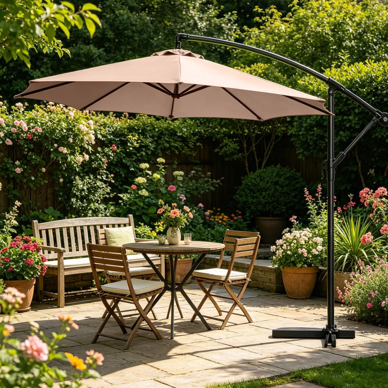 Canopy De Remplacement Pour Parasol Toile Imperméable 8 Baleines Pour