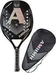 Raquete de Beach Tennis Profissional de Fibra de Carbono 3K e Bolsa porta-raquete