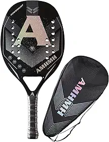 Raquete de Beach Tennis Profissional de Fibra de Carbono 3K e Bolsa porta-raquete