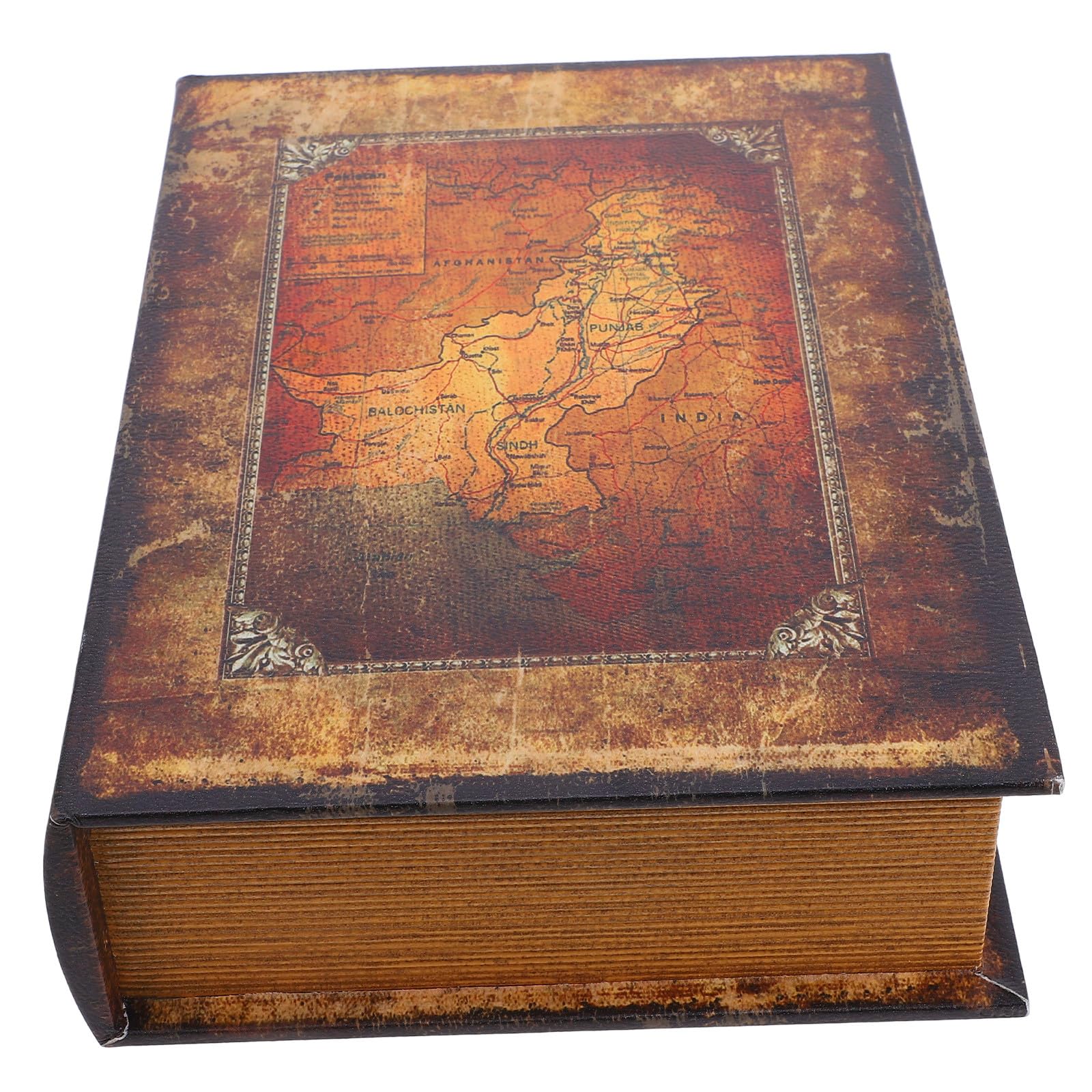 TOYANDONA Caja Simulada con Forma de Libro Grande Estilo Biblia Caja de Almacenamiento Decorativa para Joyas Llaves y Objetos Pequeños Organizador Decorativo para Hogar y Oficina