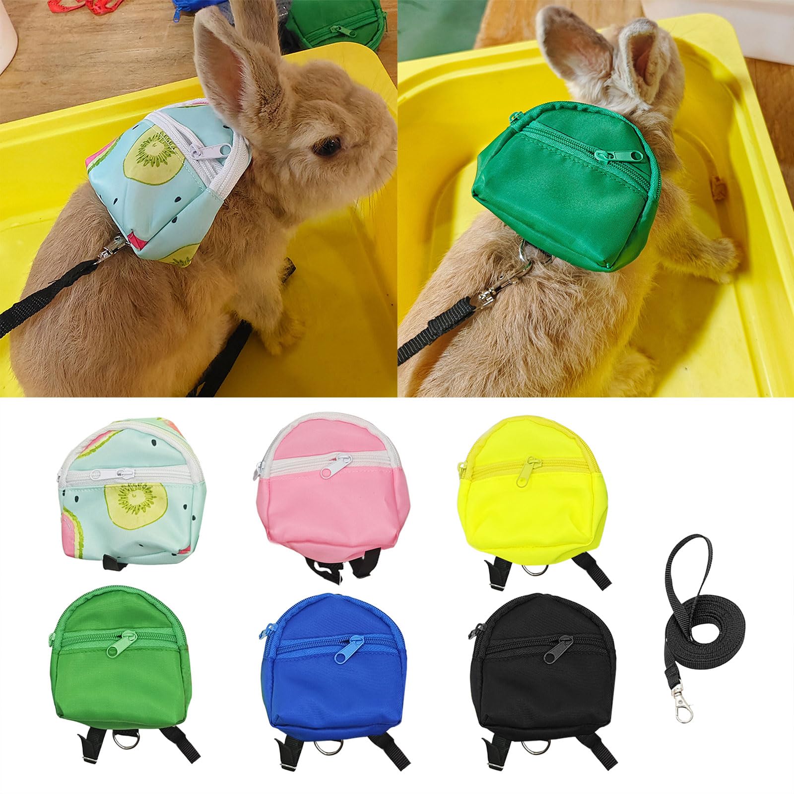 HUANGANG Rabbits Harnesses Leashes Set Comfortable Meshes Harnesses for Rabbits Elastics Pet for Small Pet and Comfortable