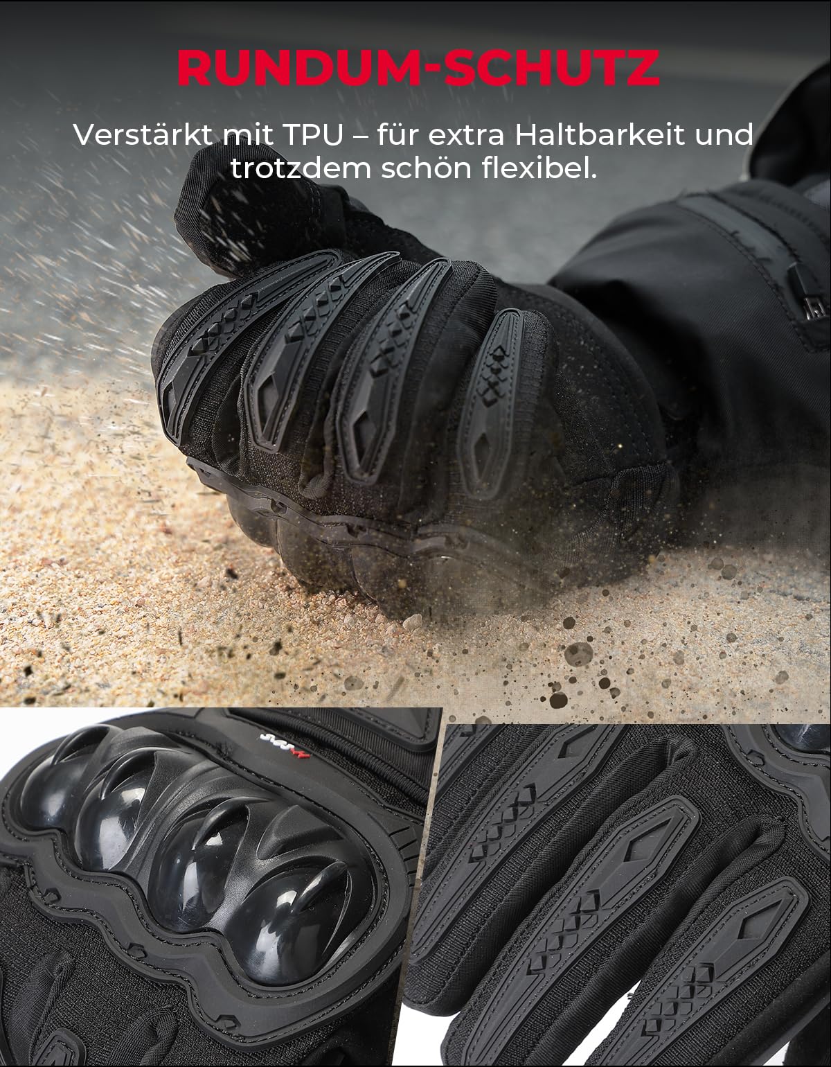 KEMIMOTO Beheizbare Handschuhe Winter, 3 Heizstufen Beheizte Handschuhe Motorrad mit 2500mAh Akku, Touchscreen-kompatibel Beheizte Winter Motorradhandschuhe für Outdoor-Aktivitäten, Skifahren