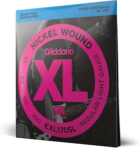 Miniatura 77 de Cuerdas para guitarra, bajo, de la marca D'Addario, blanco negro rojo azul