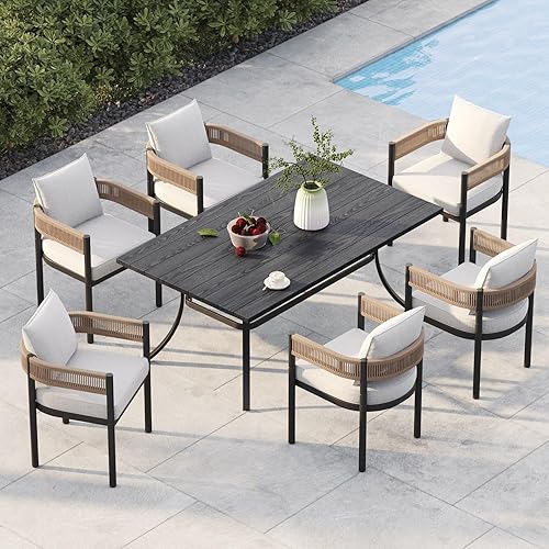 Grand patio Outdoor Dining Set, 7-Piece Patio Table and Chairs