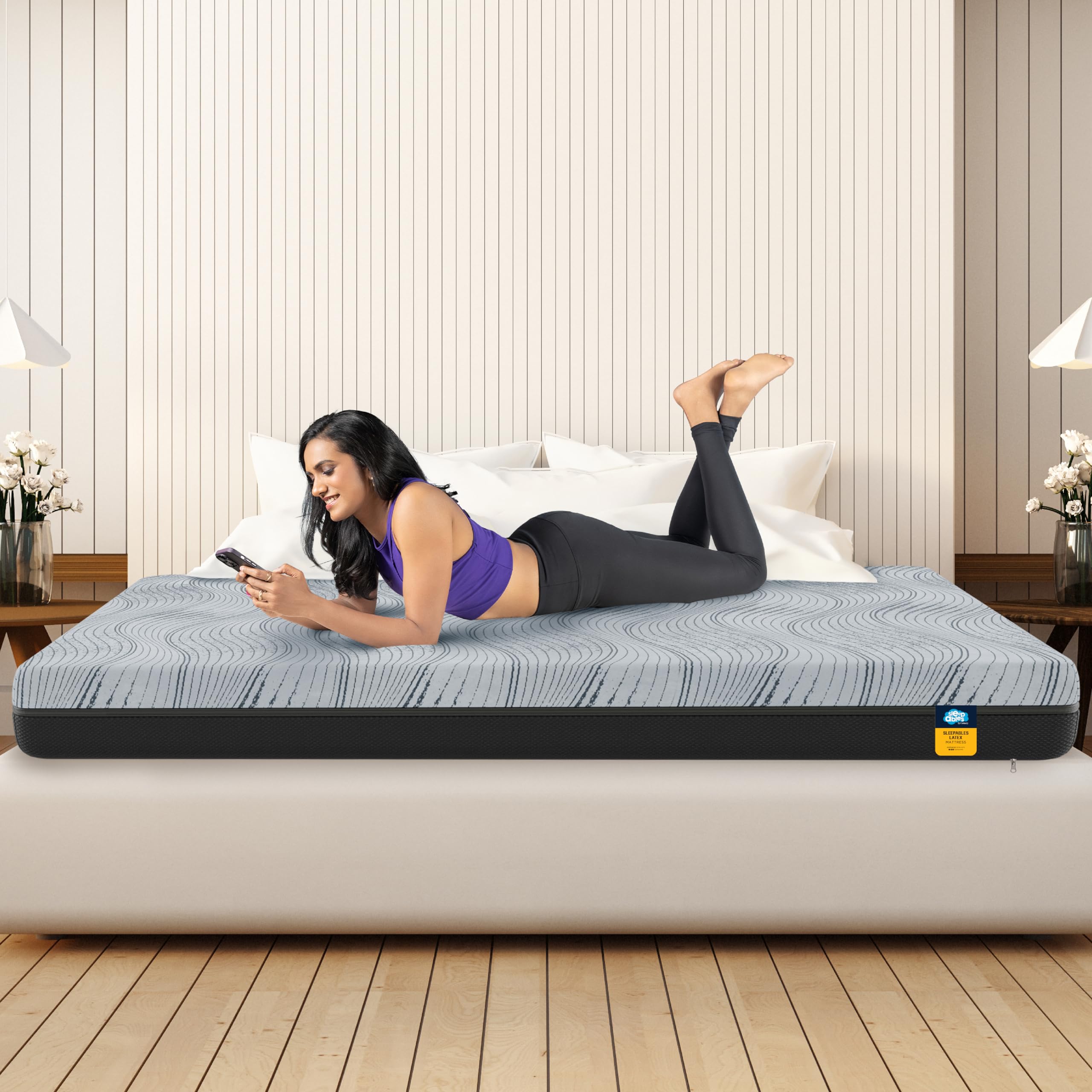 Centuary Mattresses Sleepables 6-Inch Latex Mattress|100% Natural Latex&CertiPUR HiRez Foam|Enhanced Airflow & Breathability|Anti-Sag Technology, Medium Soft Orthopedic Back Support|King, 78x72x6 in (B0DFPYS22T) Amazon Price History, Amazon Price Tracker