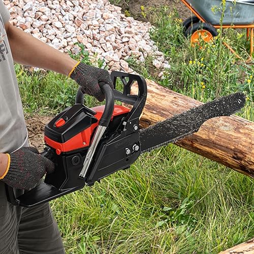 Motosierra motosierra a gasolina 58CC 18 pulgadas motor de gas herramienta de corte de madera 2.2Kw 2800-11000rpm (58CC)