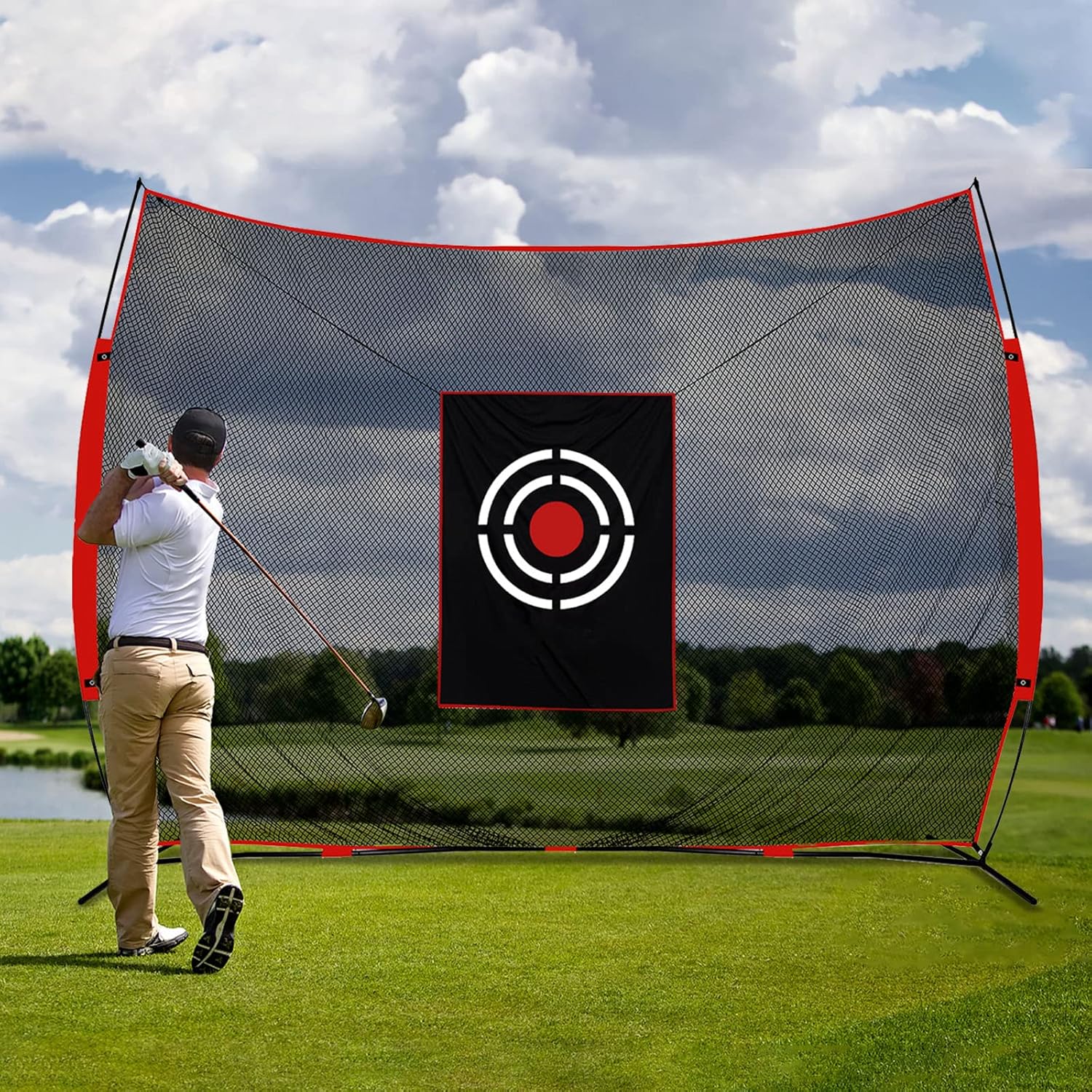 Sharellon Golf Practice Net, 10x8ft/300x240cm Golf Hitting Net with