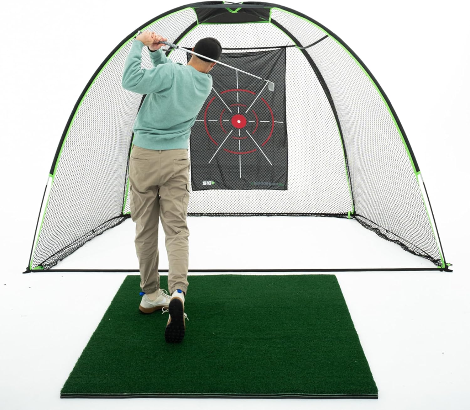 Hitting Net with Target Knotless Golf Net for Indoor and Outdoor Practice - Arrives Ready to Assemble and Use