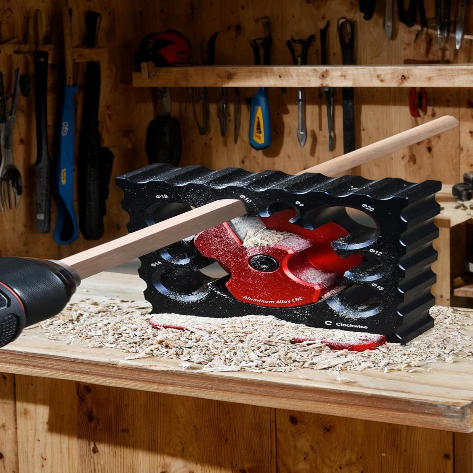 Attrezzo Per Tasselli Utensile Lavorazione Legno Con 8 Fori | Attrezzo Per Realizzare Tasselli Rotondi Per La Produzione Di Mobili, La Ristrutturazione, La Costruzione, I Professionisti