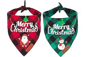 ADOGGYGO 2 Pack Dog Bandana - Perfect for Your Dog's First Christmas