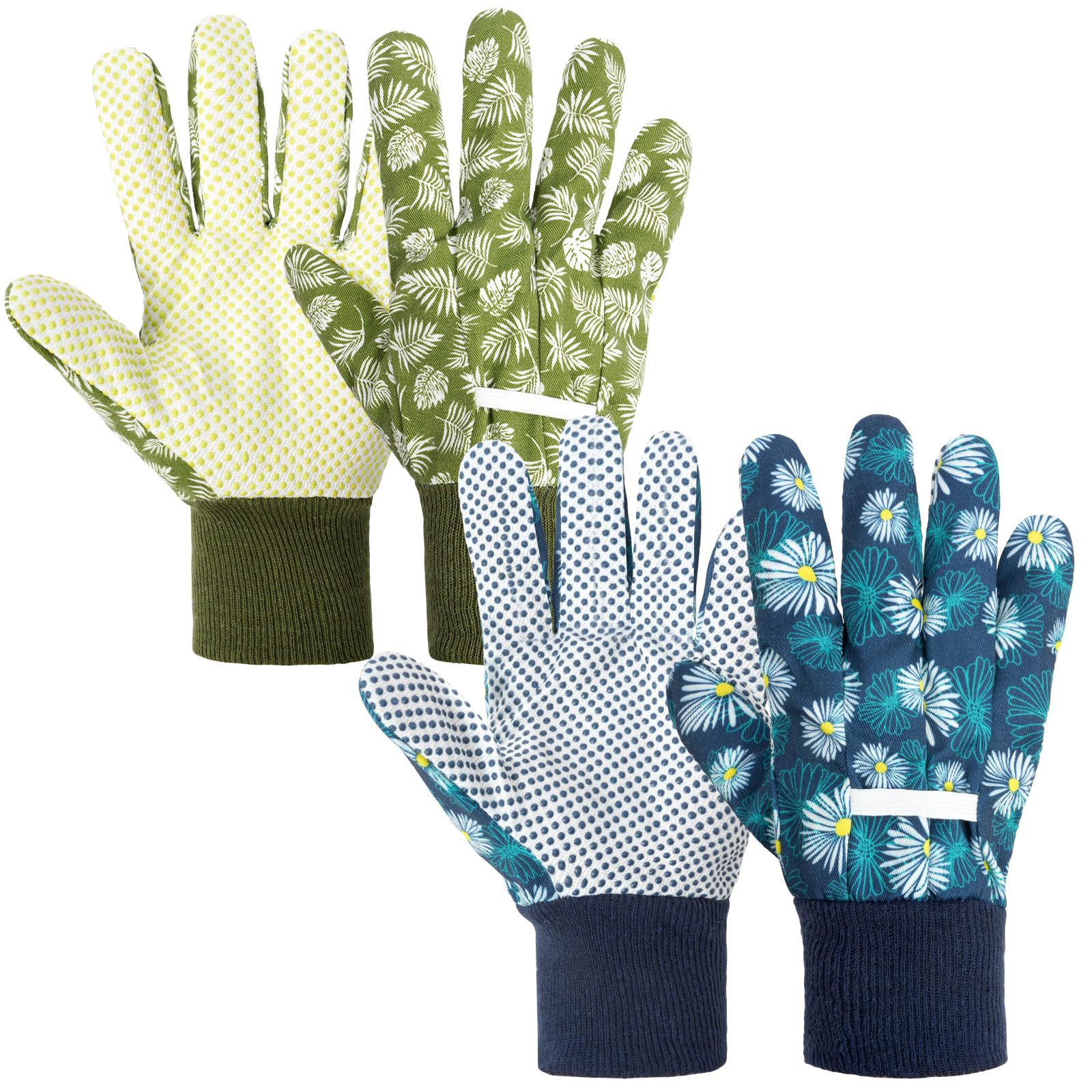 Ainiv Floral Gardening Gloves for Women/Ladies, 2 Pairs Non-Slip Garden Work Gloves, Breathable Yard Work Glove Light Working Gloves for Farm, Yard, Pruning, Outdoor Multi-Purpose(Universal Size) — image 1