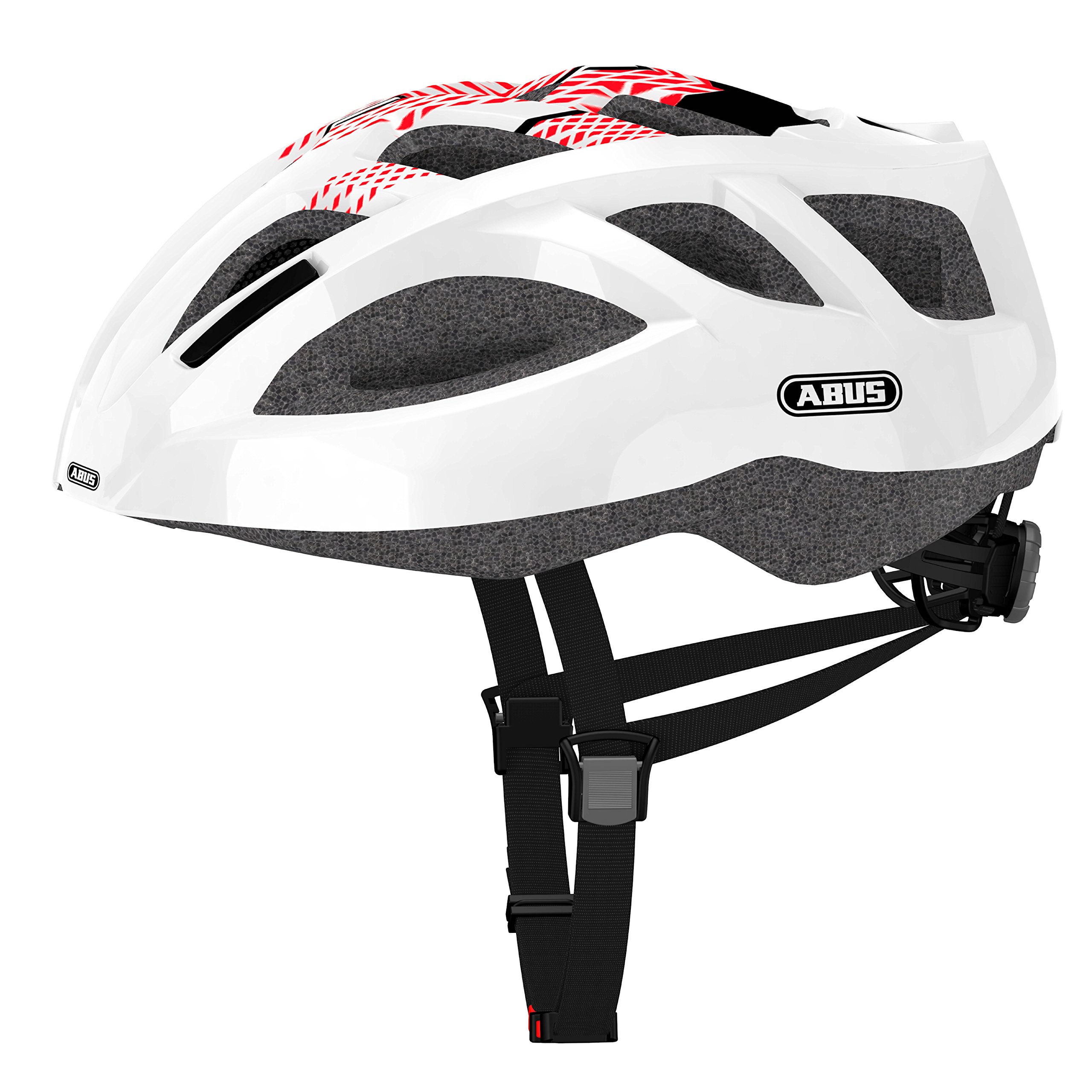 ABUS Ambition Shiny Helm Fahrrad, Unisex Erwachsene L weiß Sport & Freizeit