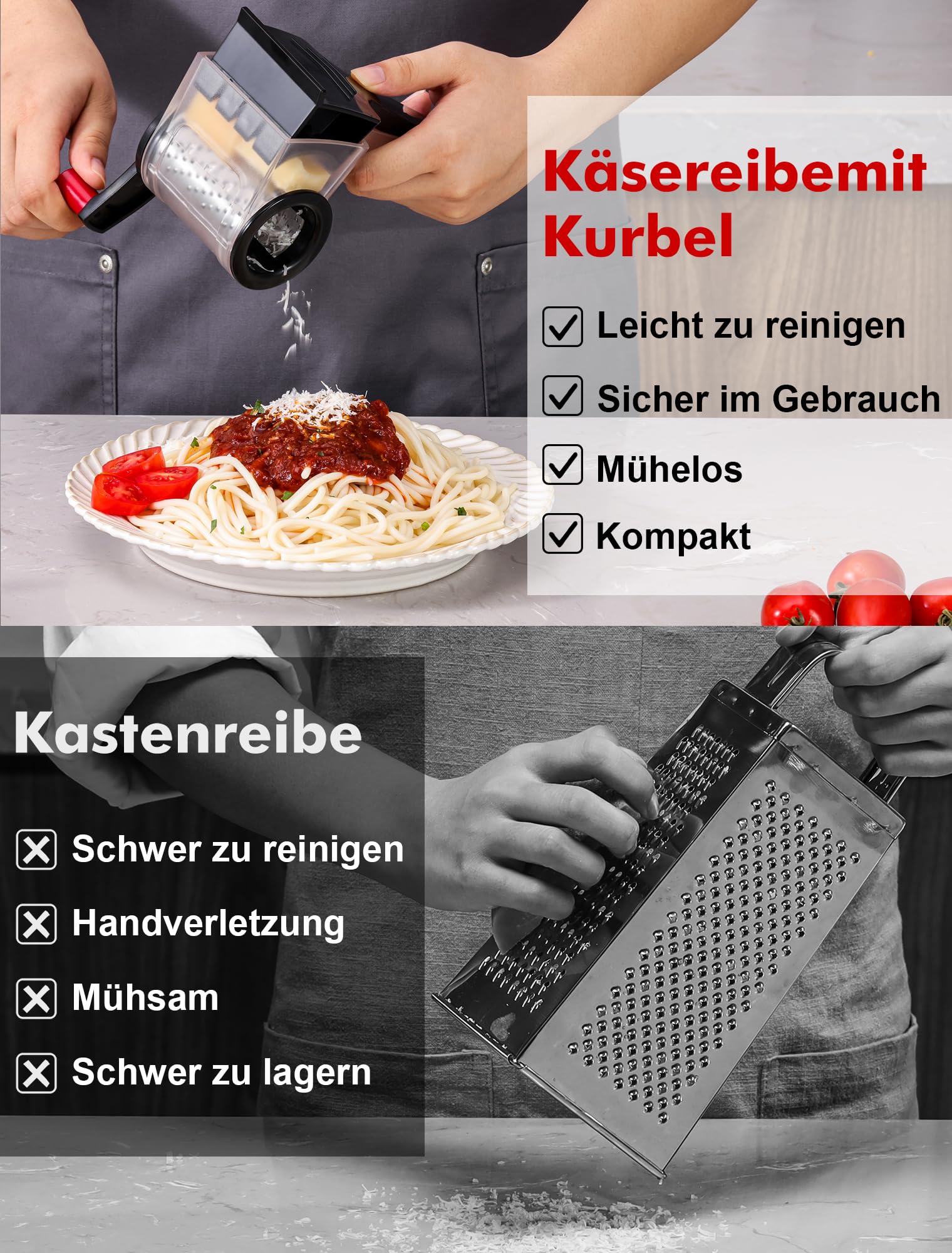 Grattugia Westmark Gallant - Acciaio Inox, Base Antiscivolo, Per Formaggio E Verdura - Foto 7