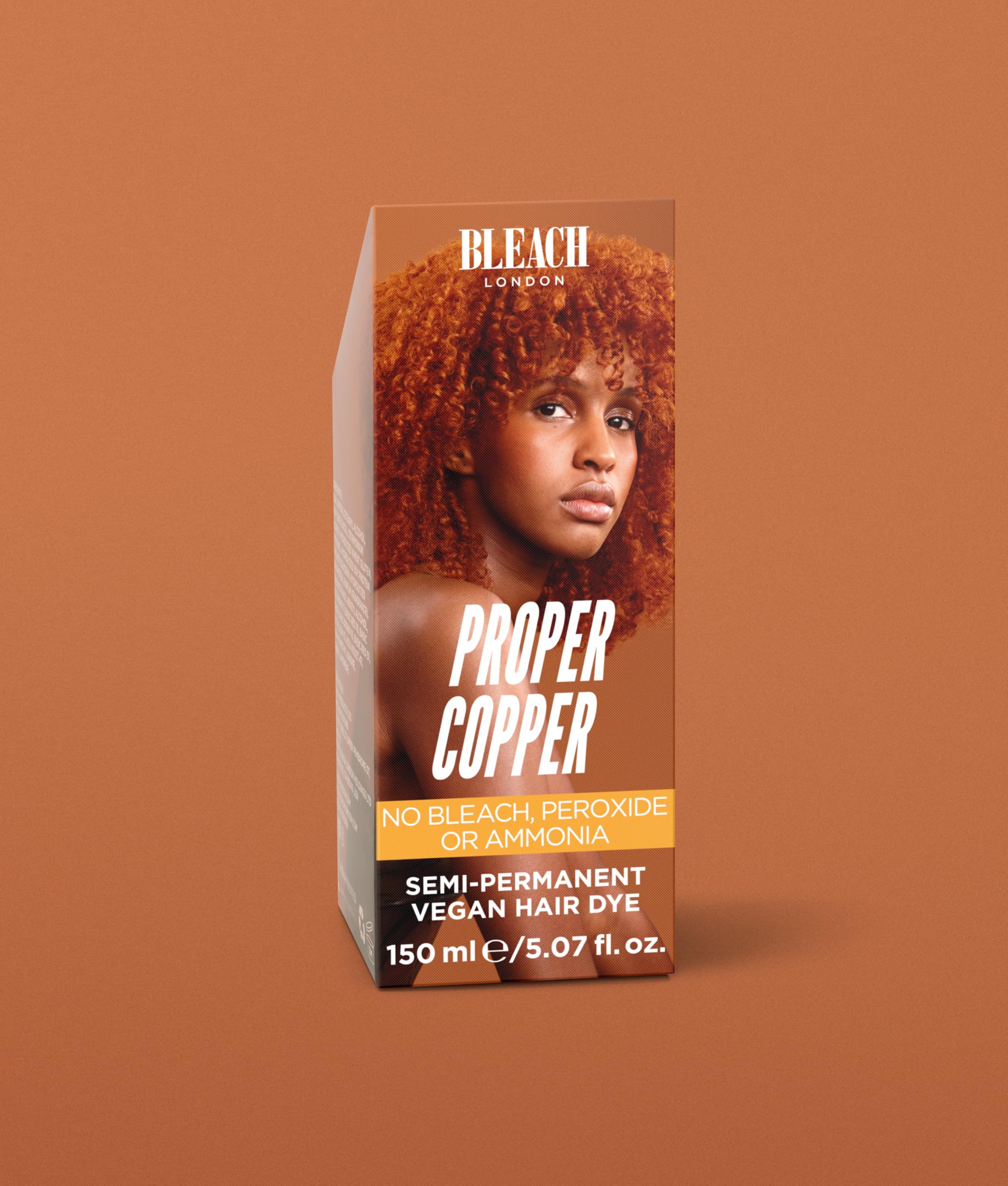Bleach London Proper Copper Colour - Rich Coppery Auburn Hair Dye - Vegan & PETA-Approved Semi-Permanent Direct Dye - 150 ml