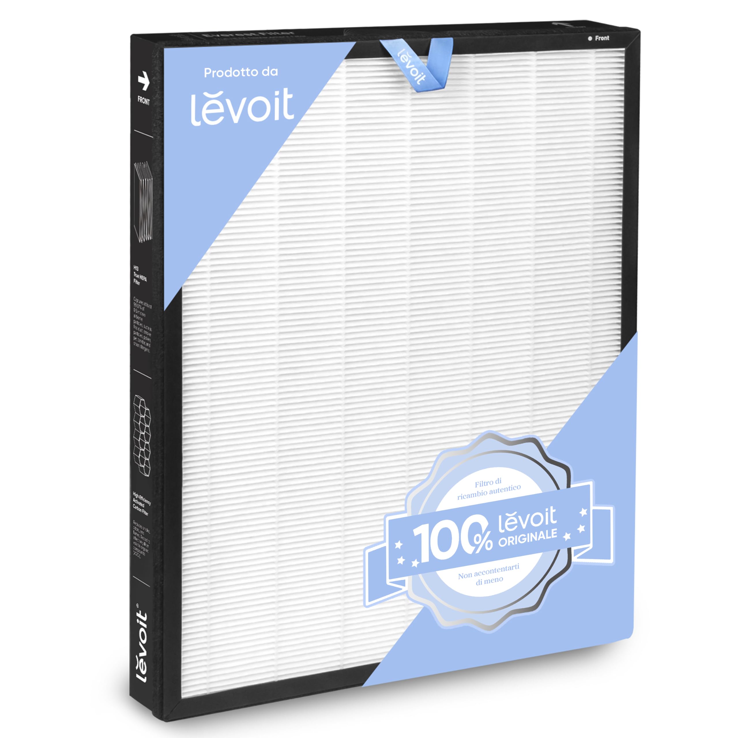 LEVOIT Vital 200S-RF Filtro di Ricambio Originale, Filtro HEPA con Carboni Attivi ad Alta Efficienza, contro 99,97% Polvere, Polline, Allergeni, per Fumatori, Vital 200S-RF, Bianco