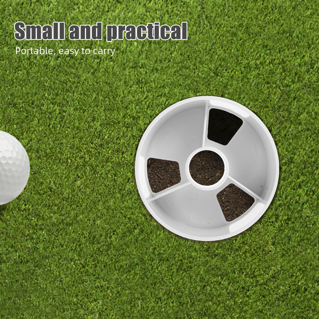 WINOMO 2er-Set Golf Putting Cup – 4-Zoll Trainingsloch für Zuhause, Garten & Grün – Hochwertiger Kunststoff (Weiß)