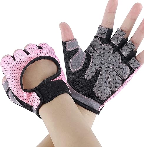 Weight Lifting Gloves for Men Women Gym Half-Finger Glove with Anti Slip Palm Hand Protection for Workout Training, Fitness, Hanging, Pull up,