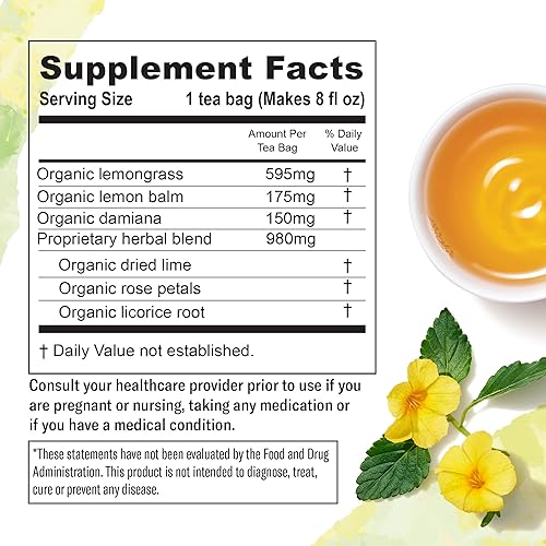 Vista 59 de Numi Té orgánico Sweet Slumber, raíz de valeriana, manzanilla y lavanda para dormir, 16 bolsas de té (paquete de 3), el embalaje puede variar