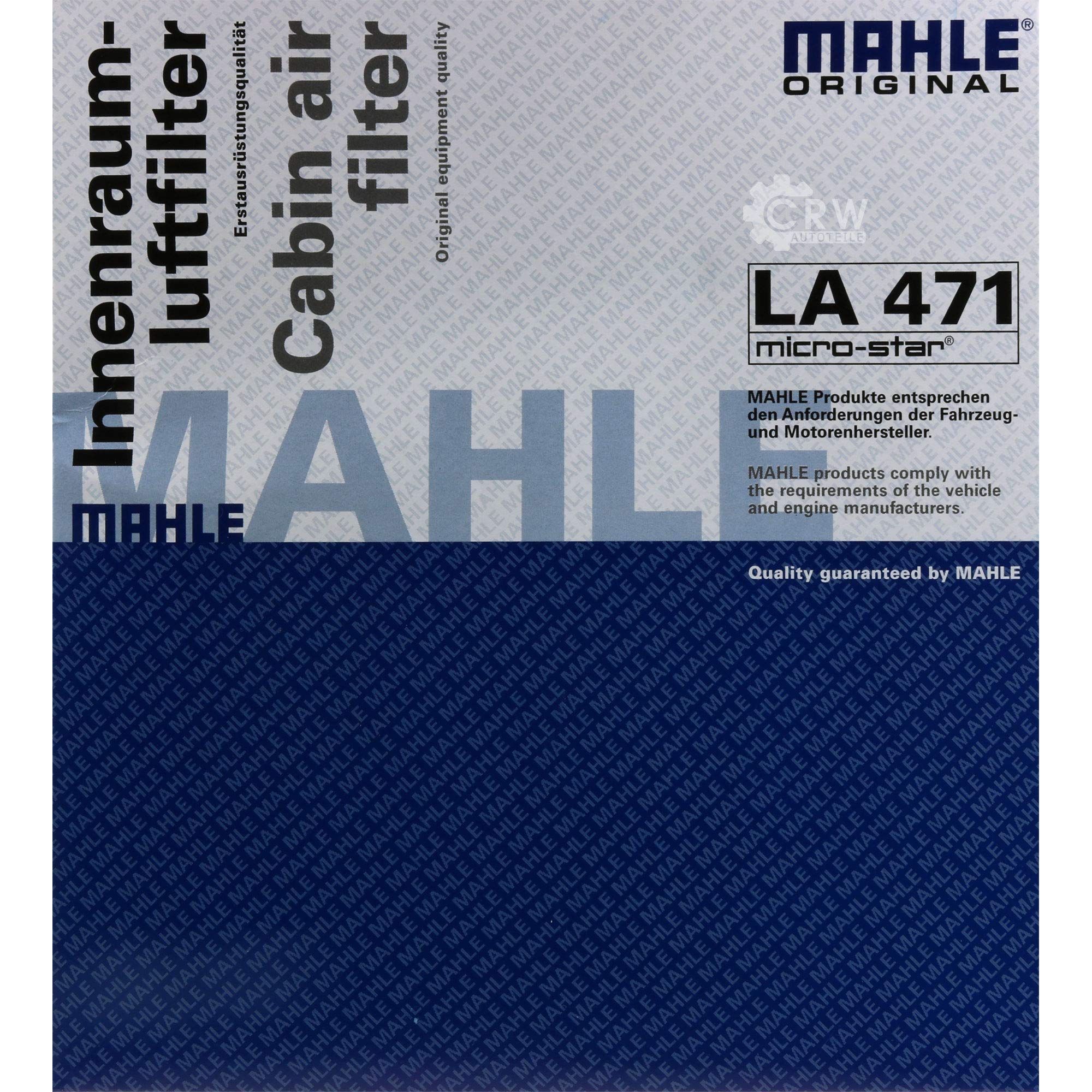 Paquete de inspección Kit de mantenimiento con filtro de aceite OC 521, filtro de aire LX 4053, filtro de cabina LA 471, anillo de sellado