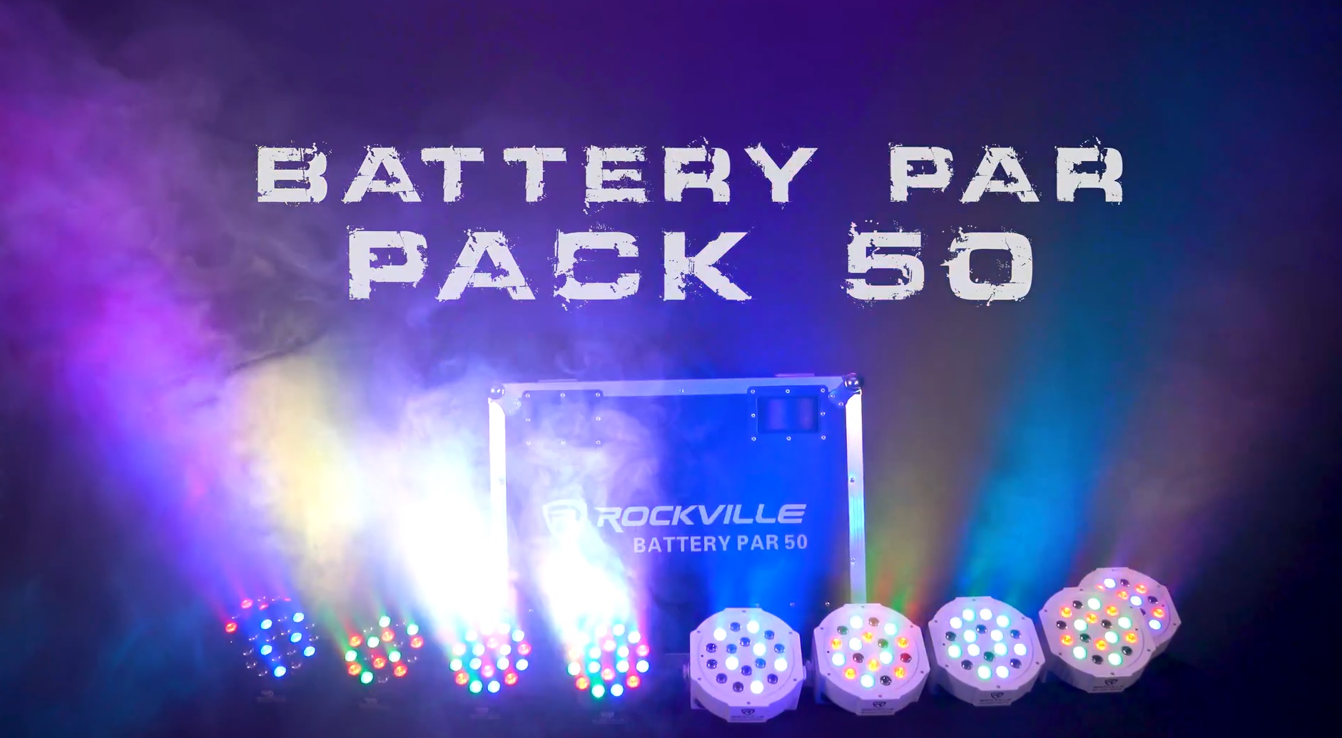 Amazon.com: Rockville BATTERY PAR PACK 50 WHITE 20W Rechargeable