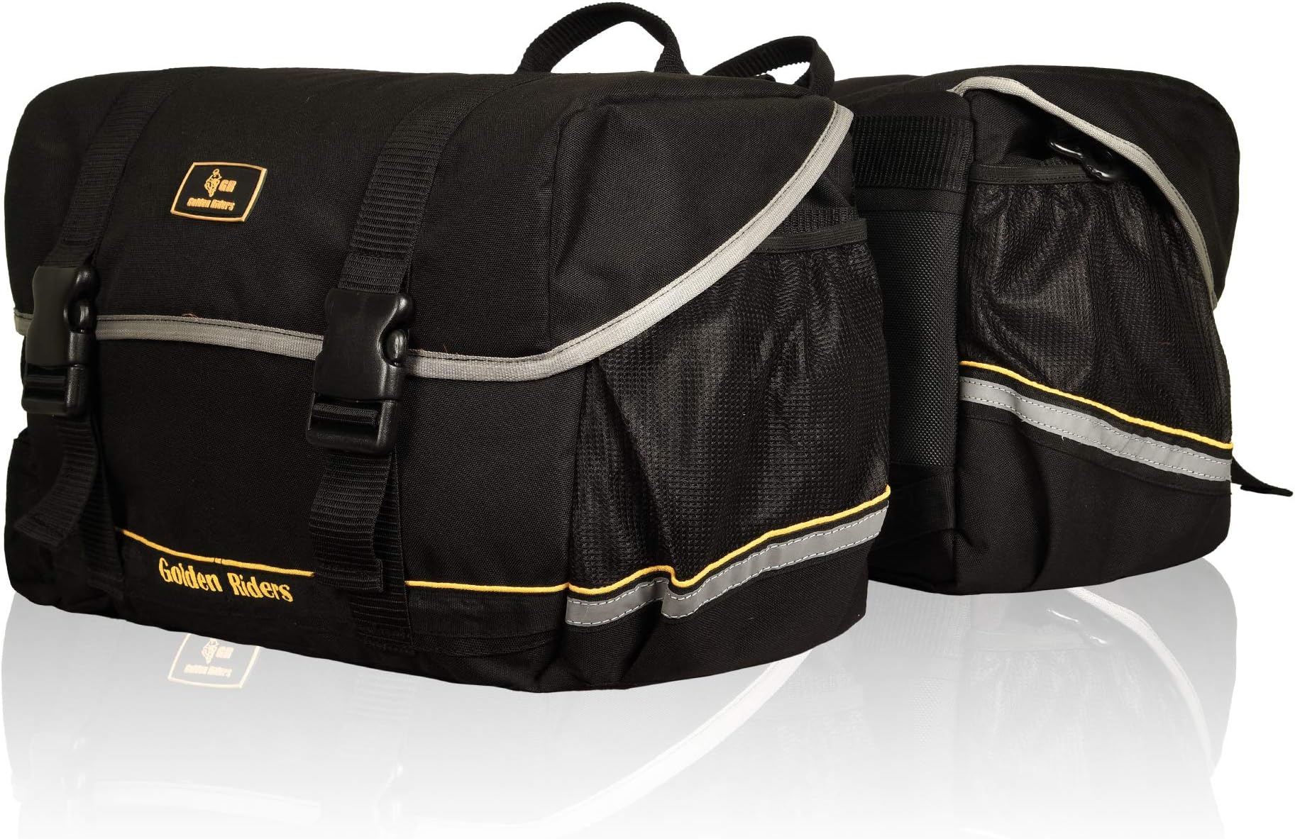 GR Golden Riders Fabric Mini48 V2 Double Side Motorcycle Saddle Bag for Bike (51+Liters)