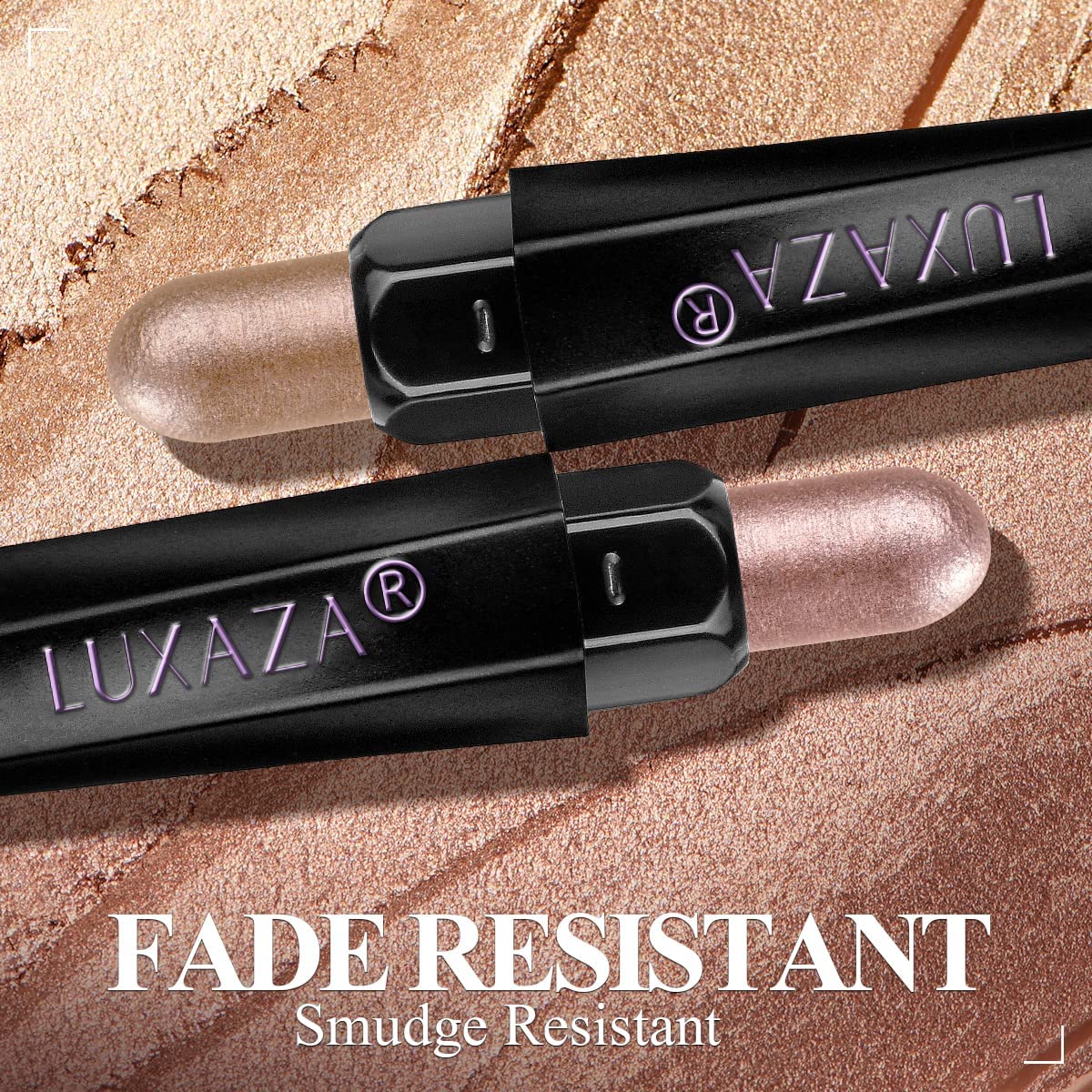 LUXAZA PRO Pink Eyeshadow Stick Makeup 6PCS Set, Light Metallic Shimmer Cream Eye Shadow Eyeliner Brightener Pencil Crayon - PINK OCEAN Product Image 4