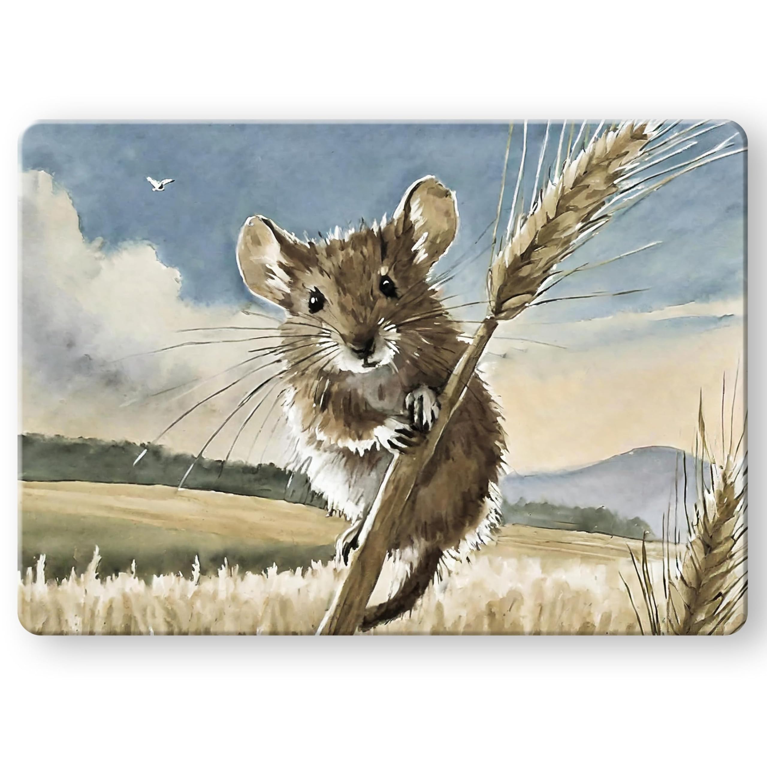 Planche à découper en verre Countryside Critters 39x29 cm motif souris