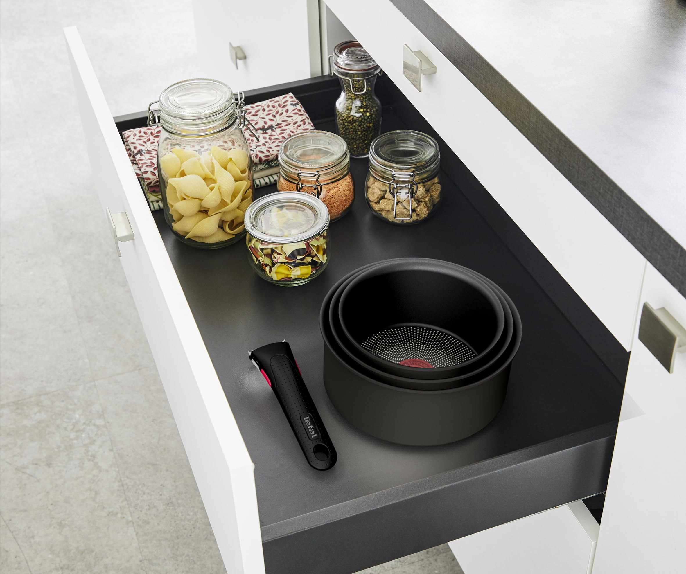 Tefal L9863153 Support de poêle, aluminium, noir
