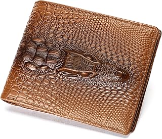 spiffy Brown Faux Leather Wallet for Men Stylish | Crocodile Embossed Men Wallet-picture-42