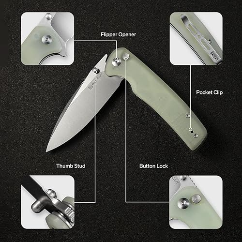 Miniatura 2 de SENCUT Sachse & Crowley Navaja de bolsillo plegable para EDC